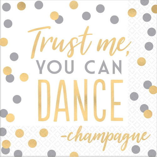 Trust Me You Can Dance New Year Year's Eve Holiday Party Paper Luncheon Napkins