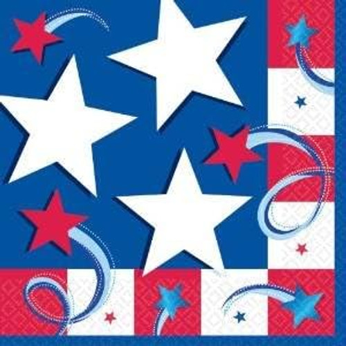 Independence Day July 4th Stars Stripes Patriotic Party Paper Luncheon Napkins