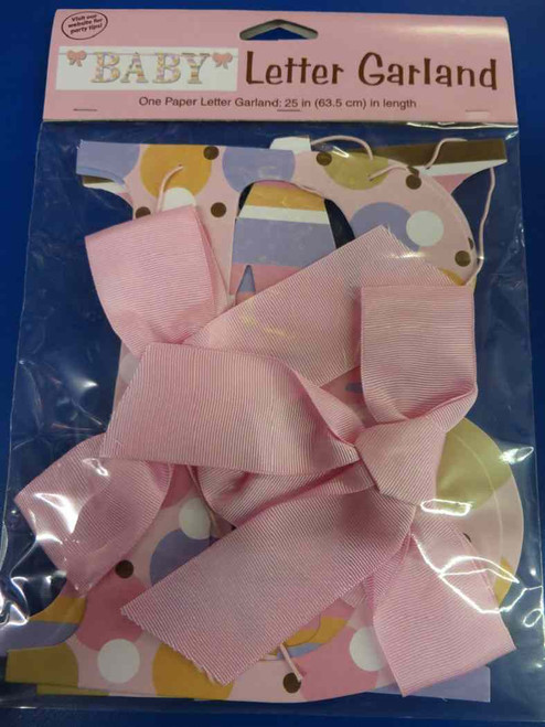 Tiny Toes Footprints Baby Shower Party Decoration Letter Banner W Ribbon Parties Plus
