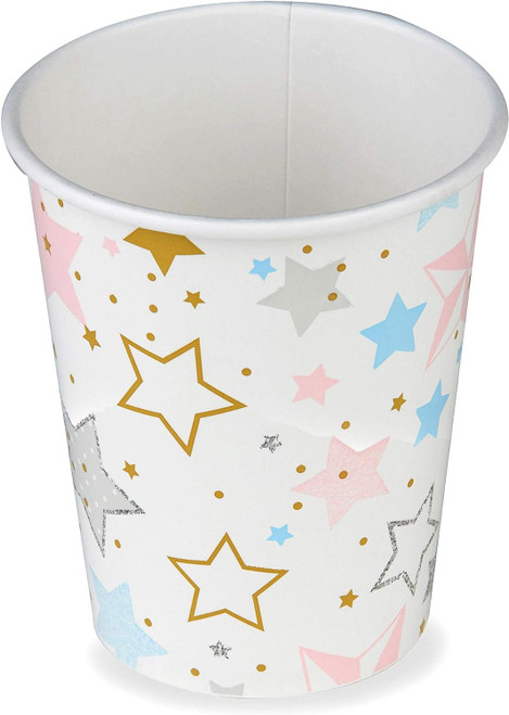 Twinkle Twinkle Little Star Cute Kids 1st Birthday Party 9 oz. Paper Cups