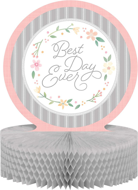 Best Day Ever Floral Spring Bridal Shower Wedding Party Decoration Centerpiece