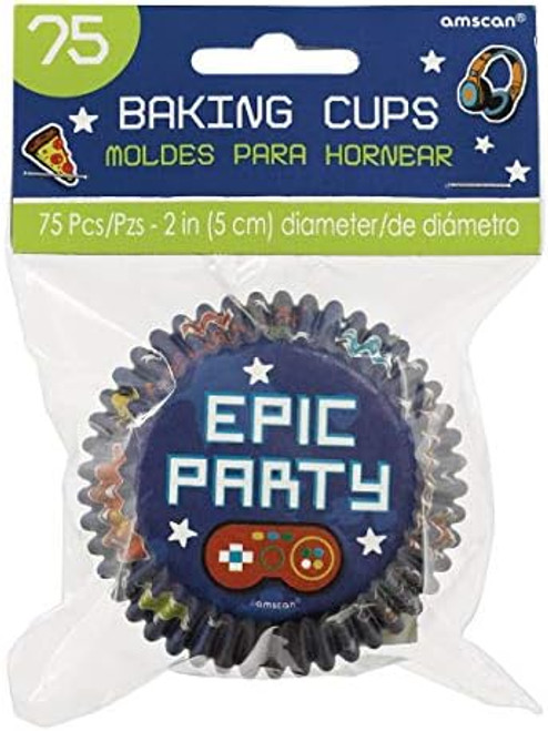 Epic Party Video Game Gamer Kids Birthday Party Baking Cups