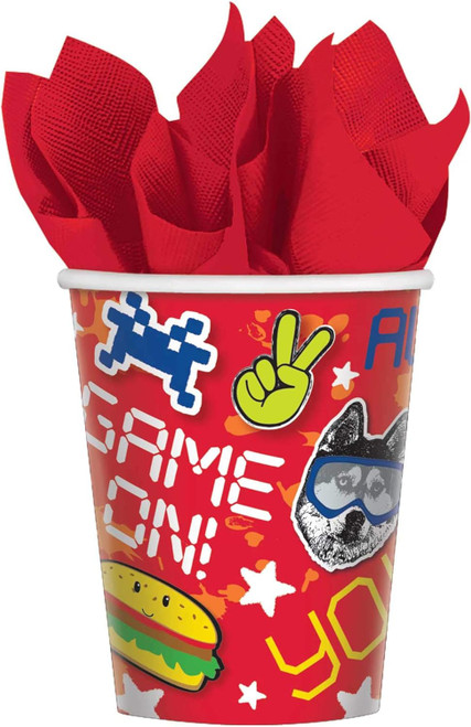 Epic Party Video Game Gamer Kids Birthday Party 9 oz. Paper Cups