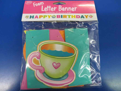 Tea for You! Birthday Party Decoration Foam Letter Banner