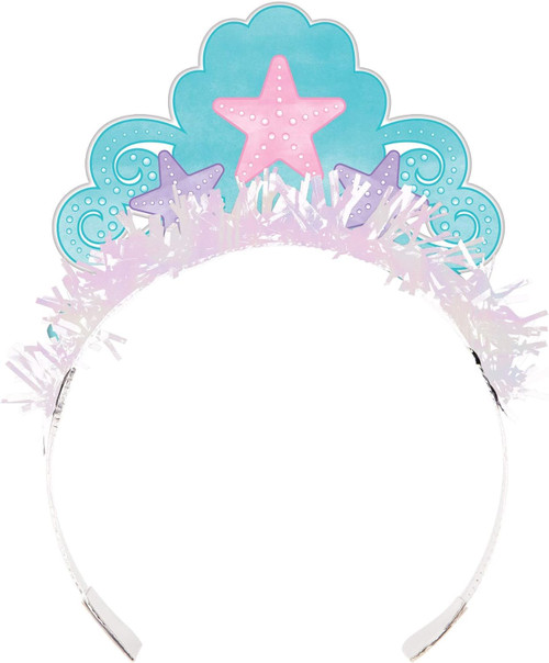 Mermaid Friends Summer Luau Theme Kids Birthday Party Favor Paper Tiaras