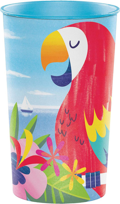 Lush Luau Tropical Island Beach Summer Party Favor 22 oz. Plastic Cup