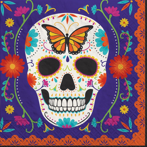 Dia de los Muertos Day Dead Halloween Party Bulk Paper Luncheon Napkins