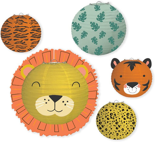 Get Wild Jungle Safari Animal Cute Kids Birthday Party Decoration Paper Lanterns