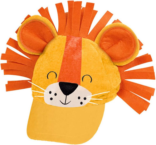 Get Wild Jungle Safari Animal Cute Kids Birthday Party Favor Lion Deluxe Hat