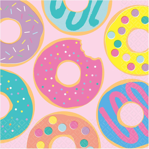 Donut Party Sweet Treats Food Cute Kids Birthday Party Paper Luncheon Napkins