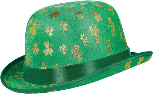 St. Patrick's Day Derby Hat Green Fancy Dress Halloween Adult Costume Accessory