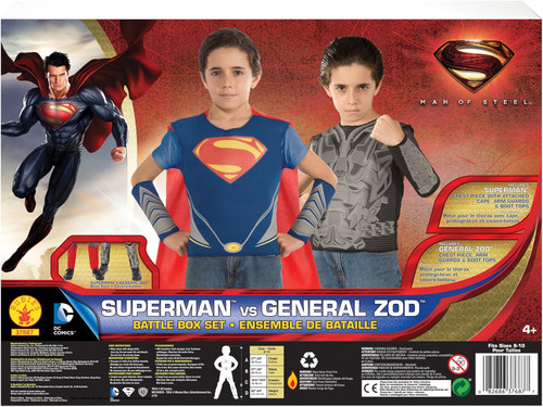 Superman Zod Battle Set Man of Steel Superhero Dress Up Halloween Child Costume