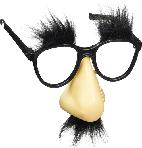 Funny Glasses Moustache Fuzzy Fancy Dress Up Halloween Adult Costume Accessory