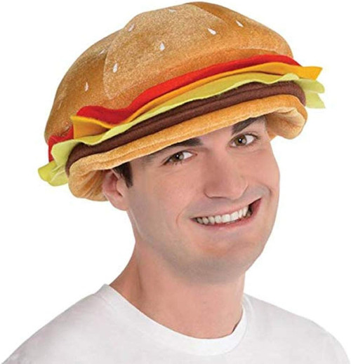 Cheeseburger Hat Suit Yourself Fancy Dress Up Halloween Adult Costume Accessory
