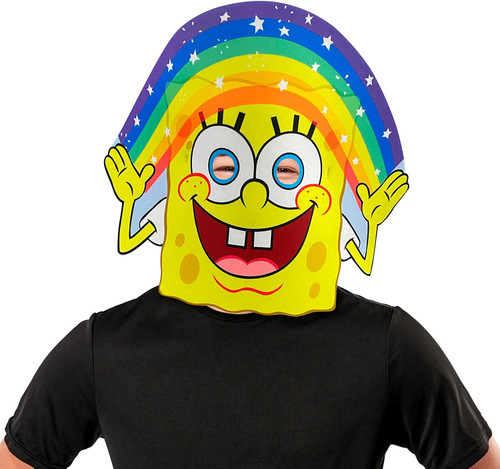 SpongeBob SquarePants Rainbow Meme Foam Mask Halloween Costume Accessory