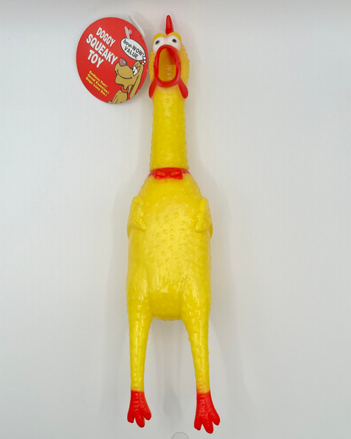 Vinyl Chicken Rubber Yellow Costume Accessory Party Favor Dog Toy w/Squeaker