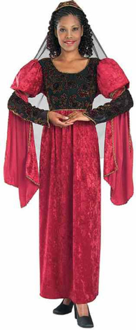 Lady-in-Waiting Renaissance Maiden Queen Fancy Dress Up Halloween Adult Costume