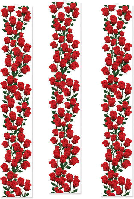 Roses Valentine's Day Holiday Floral Wedding Theme Party Wall Decoration Panels