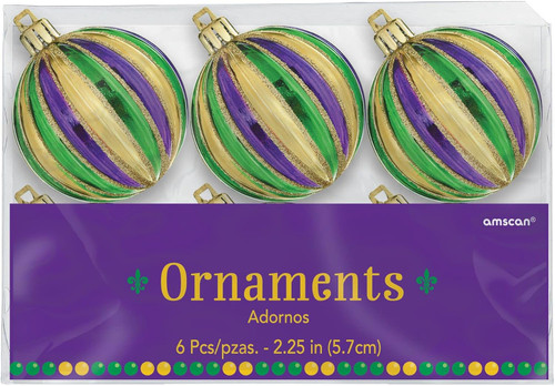 Mardi Gras Masquerade Masks Holiday Theme Party Decoration Striped Ornaments