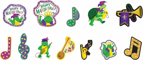 Mardi Gras Swamp Masquerade Masks Holiday Theme Party Decoration Paper Cutouts