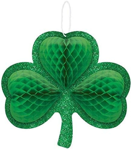 Shamrock St. Patrick's Day Irish Green Holiday Theme Party Honeycomb Decoration