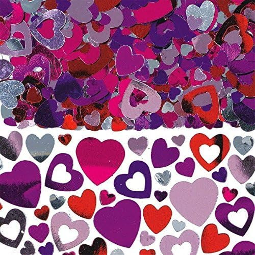 Lots of Hearts Valentine's Day Holiday Party Decoration Value Pack Foil Confetti