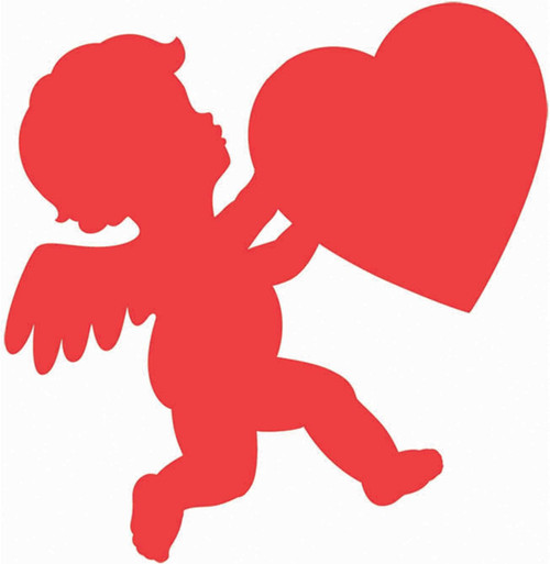 Cupid Cutout Red Hearts Valentine's Day Holiday Theme Party Wall Decoration