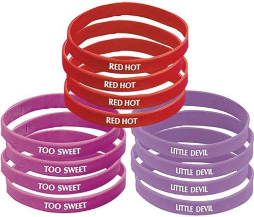 Valentine's Day Holiday Theme Party Favor Gift Toy Rubber Attitude Bracelets