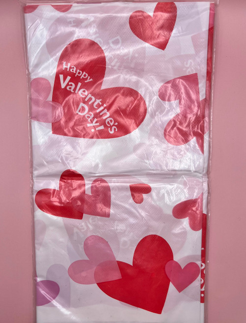 Valentine Hearts Valentine's Day Holiday Party Decoration Plastic Tablecover