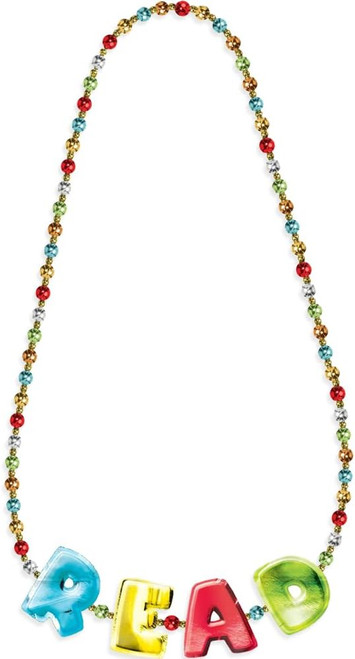 Read Across America Reading Books School Theme Party Favor Deluxe Bead Necklace