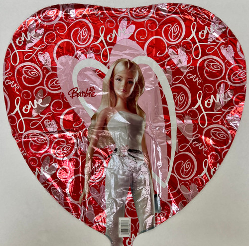 Barbie Love Heart Valentine's Day Birthday Party Decoration 18" Mylar Balloon