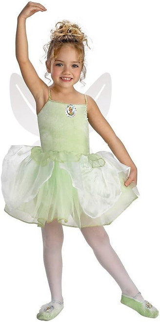 Tinker Bell Ballerina Disney Fairy Pixie Fancy Dress Up Halloween Child Costume