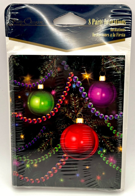 Ornamental Christmas Tree Ornament Winter Holiday Party Invitations  w/Envelopes