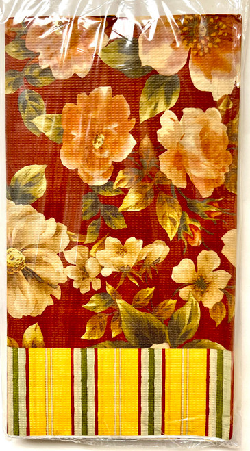 Classic Floral Red Flower Garden Theme Party Decoration Paper Tablecover