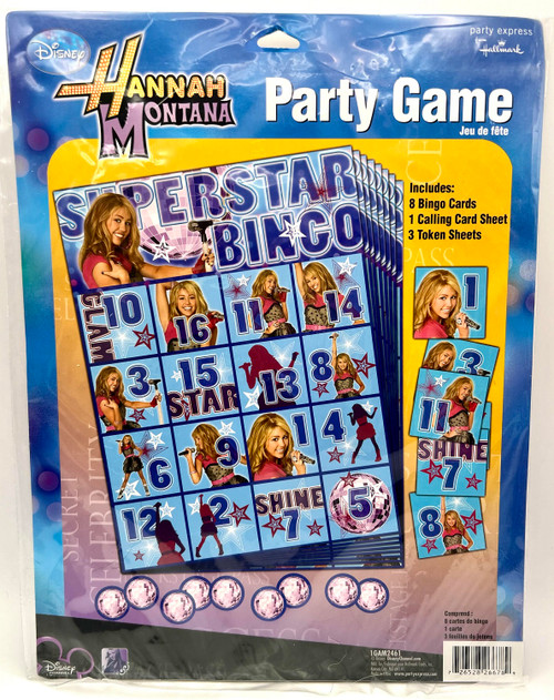 Hannah Montana Rock the Stage Pop Star Kids Birthday Bingo Party Favor Game