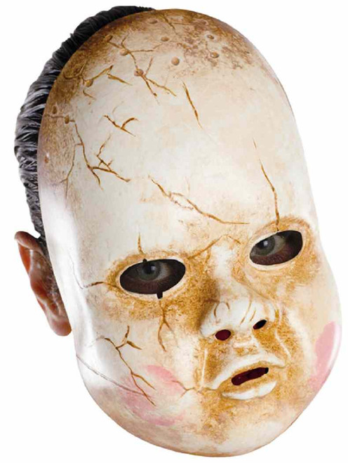 Baby Doll Face Mask Plastic Scary Fancy Dress Up Halloween Costume Accessory