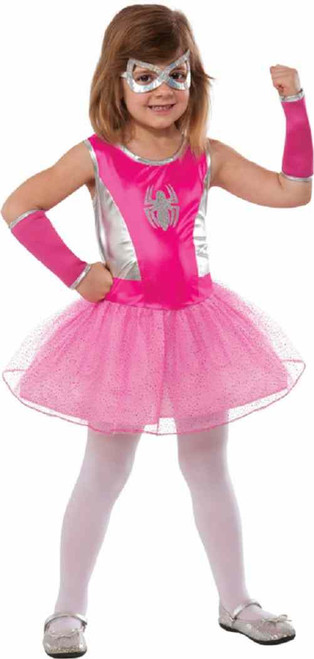 Pink Spider-Girl Tutu Marvel Superhero Fancy Dress Up Halloween Child Costume