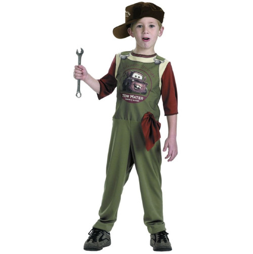 Tow Mater Mechanic Disney Cars Movie Fancy Dress Up Halloween Child Costume