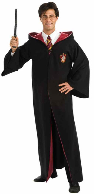 Harry Potter Gryffindor Robe Wizard Fancy Dress Halloween Deluxe Adult Costume