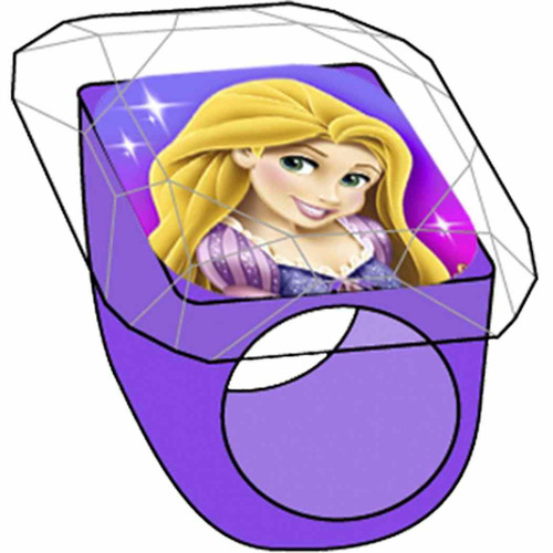 Tangled Sparkle Disney Princess Birthday Party Favor Plastic Rings