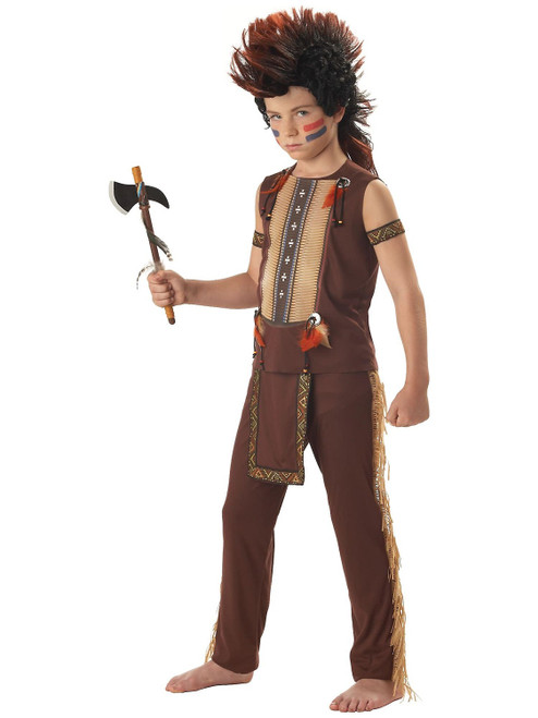 Indian Warrior Native American Brave Boy Fancy Dress Up Halloween Child Costume
