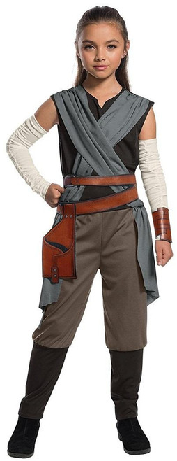 Rey Star Wars Last Jedi Knight Master Fancy Dress Up Halloween Child Costume