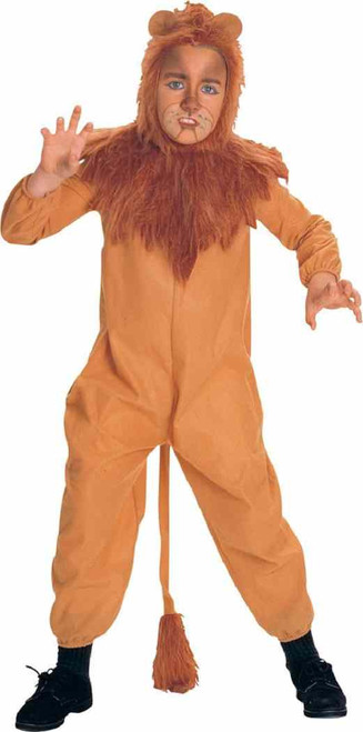 Cowardly Lion Wizard of Oz Animal Jungle Fancy Dress Up Halloween Child Costume