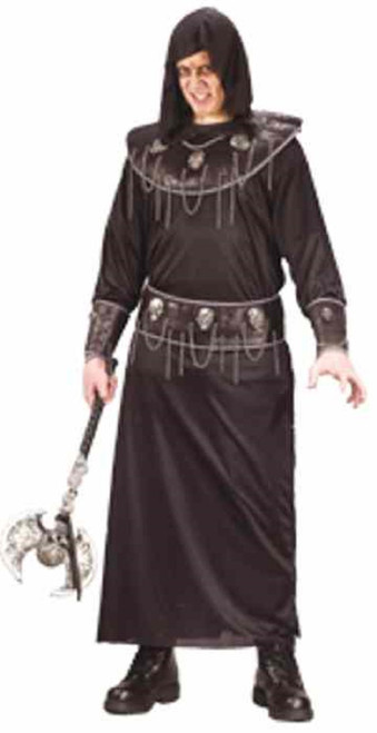 Executioner Medieval Gothic Black Robe Fancy Dress Up Halloween Teen Costume