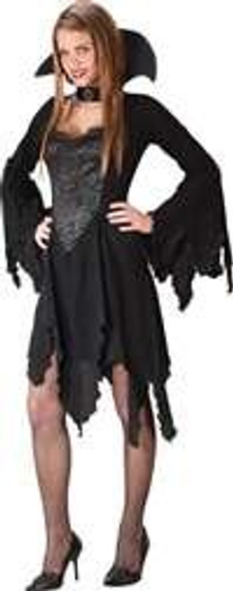 Black Rose Vampiress Gothic Vampire Girl Fancy Dress Up Halloween Teen Costume