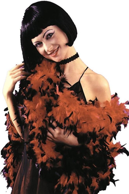 Flapper 6 ft. Feather 40g Boa Red Black Fancy Dress Halloween Costume Accessory