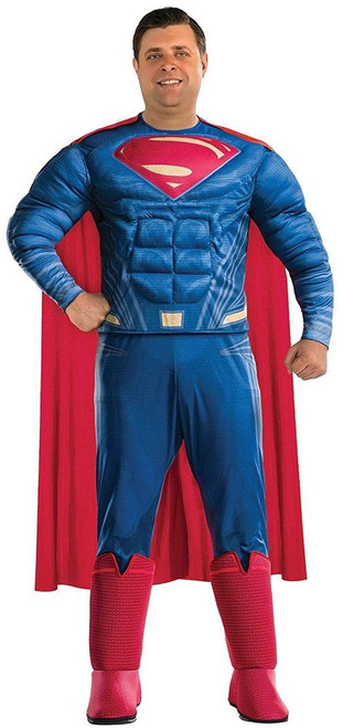 Superman Justice League Superhero Fancy Dress Halloween Plus Size Adult Costume