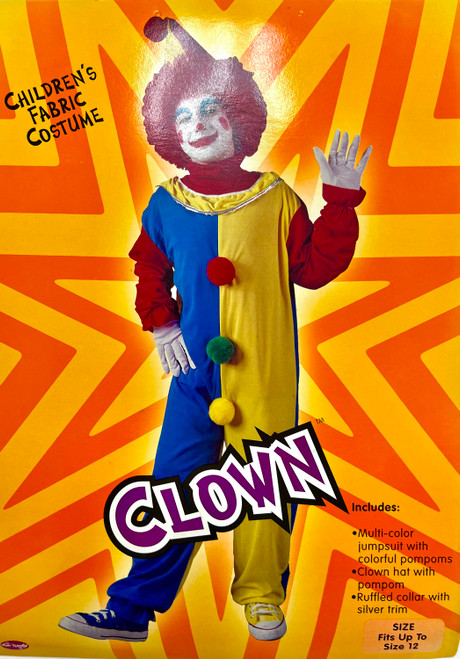Clown Boy Unisex Circus Carnival Cute Fancy Dress Up Halloween Child Costume