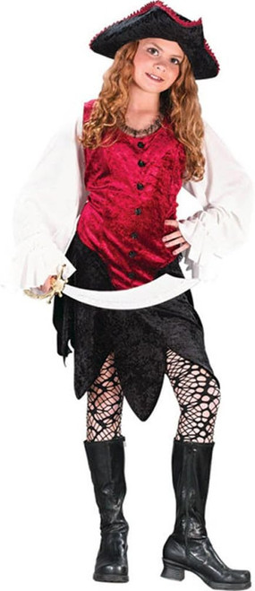 First Mate Pirate Wench Girl Caribbean Fancy Dress Up Halloween Child Costume