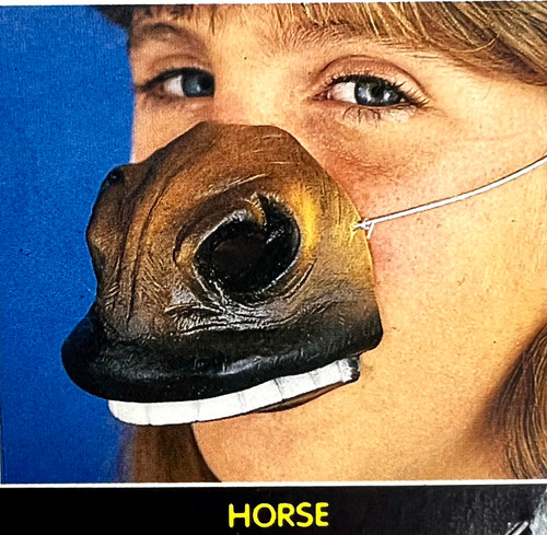 Horse Nose Farm Animal Brown Fancy Dress Up Halloween Child Costume Accessory